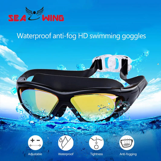 Unisex Colorful Electroplated Waterproof Swimming Goggles