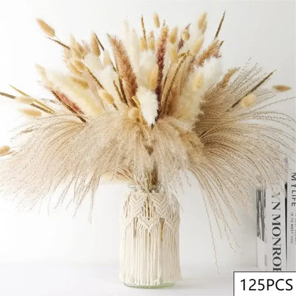 Natürliche getrocknete Pampas-Kunstblumen – Boho-Dekor für Vasen