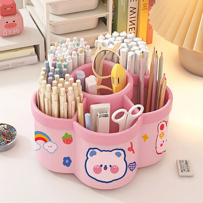 Rotating Cosmetic Brush Storage Box