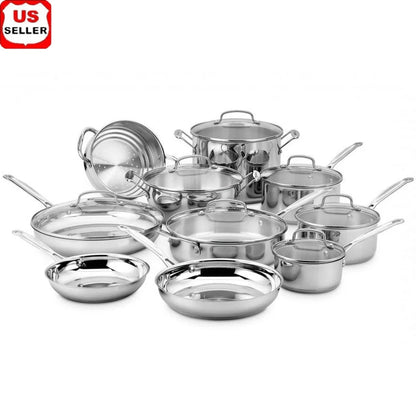 Tri-Ply Clad Stainless Steel Cookware Set