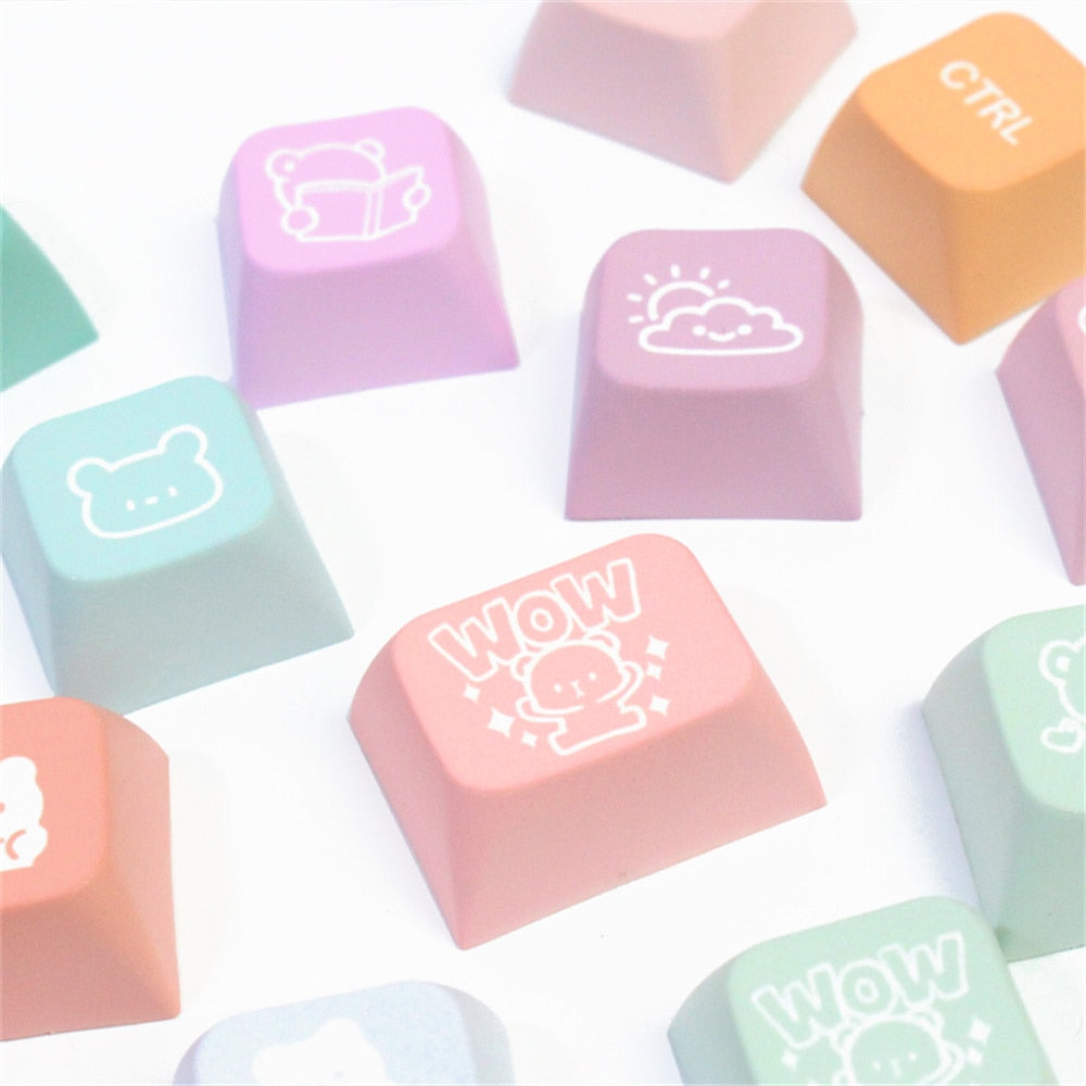 Cute 133-Key Gummy Bears PBT Keycap Set