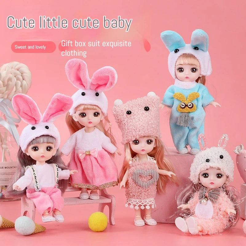 Ensemble de 5 poupées articulées BJD - 16 cm