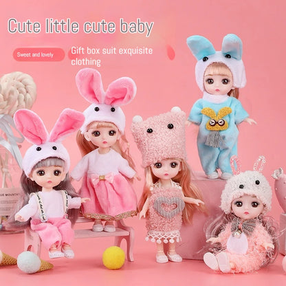 Ensemble de 5 poupées articulées BJD - 16 cm