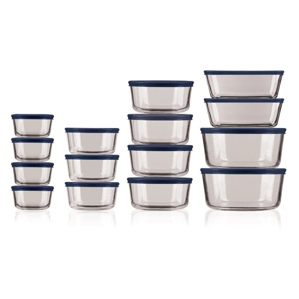 30-Piece Hocking Clear Glass Storage Set