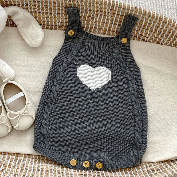 Breathable Knitted Sleeveless Romper Newborn Baby