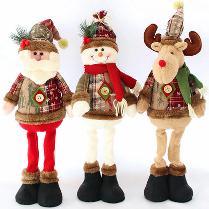 Santa & Snowman Reindeer Plush Table Decoration Gifts