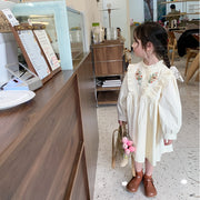 2022 Girls' Long Sleeve Cotton Princess Dress