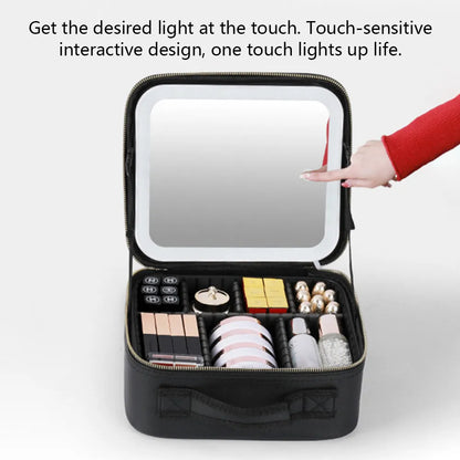 Trousse de maquillage de voyage Étui à cosmétiques LED intelligent