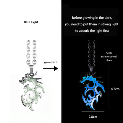 Collier Dragon Lumineux Lumineux - Fluorescence Nocturne 