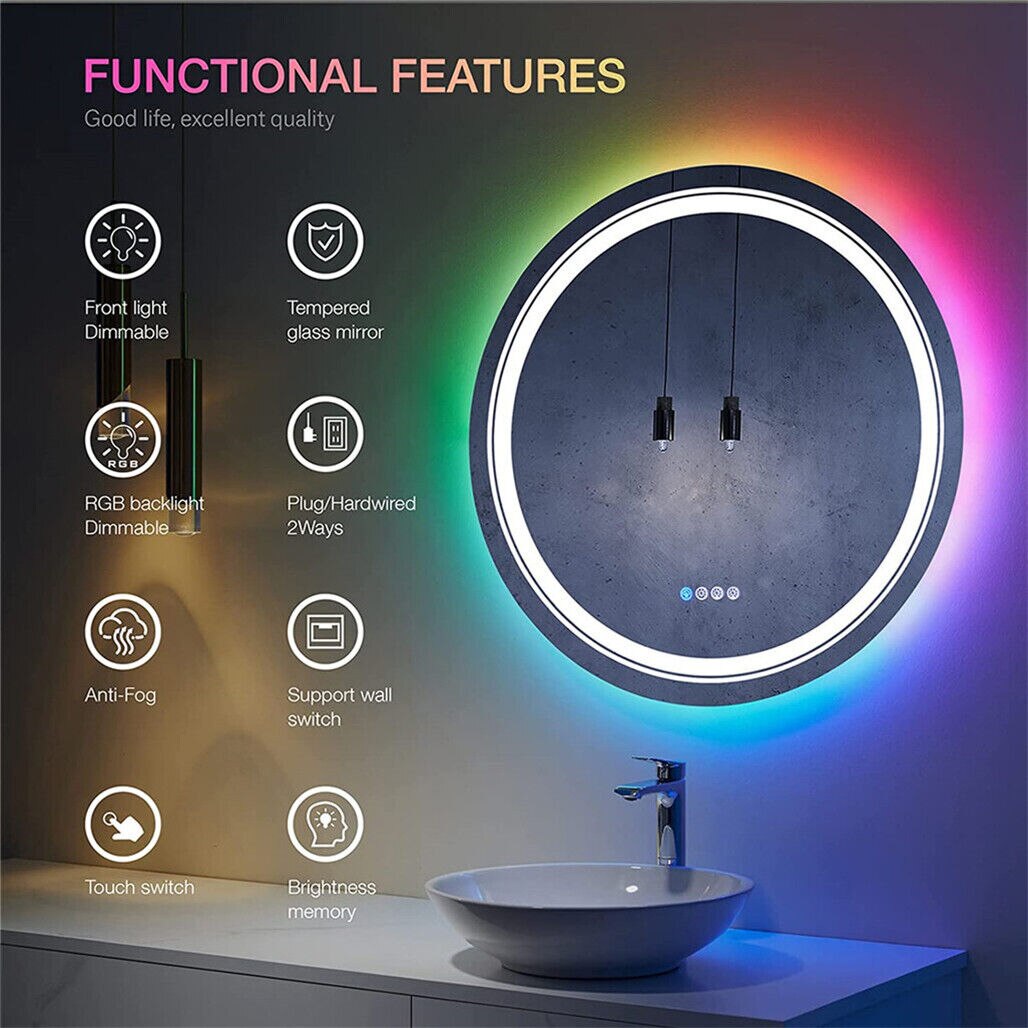 RGB Backlit Bathroom Mirror