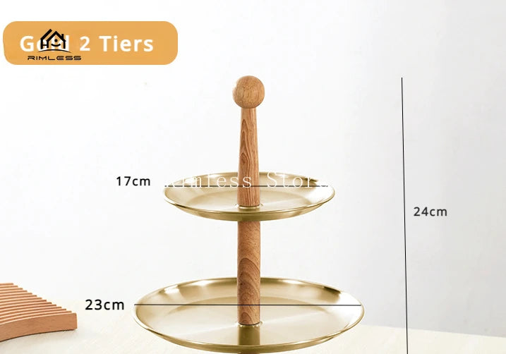 Round 2/3 Tier Wooden Cake Stand for Events