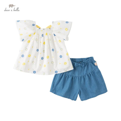 Girls' Summer Two-Piece Tencel Suit