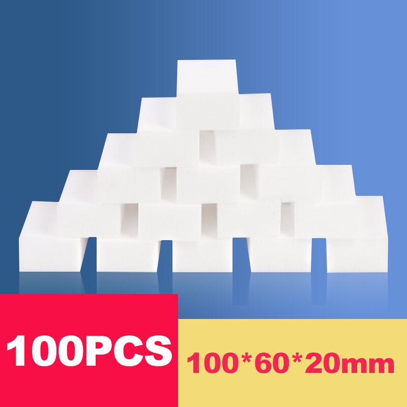 100 Magic Sponge Erasers - Kitchen & Keyboard Cleaner