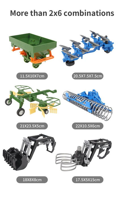 RC-Traktoranhänger- und Bauernhofspielzeug-Set