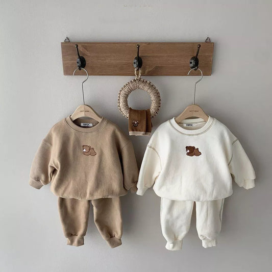 Vêtements d'hiver pour bébé, ensemble imprimé lapin, garçons et filles