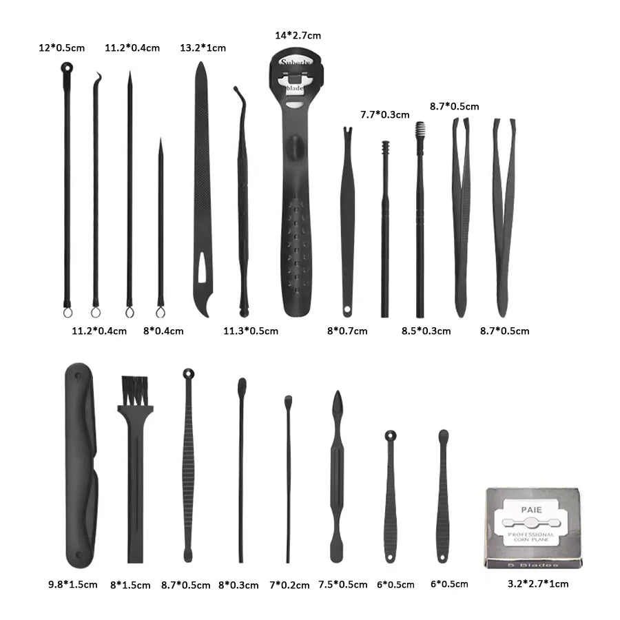 4/36-teiliges Maniküre-Werkzeugset mit Nagelknipsern – tragbares Pflegeset