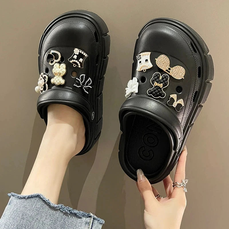 Summer tooling platform sandals cave slippers