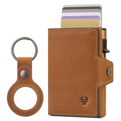 New Automatic Card Holder Genuine Leather Wallet