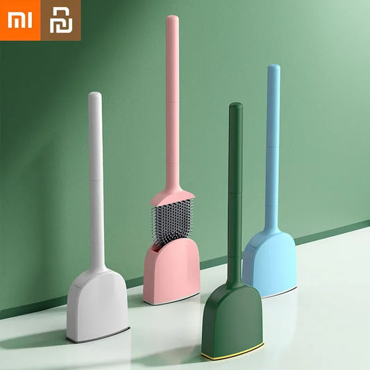 Silicone Toilet Brush with Wall-Mounted Holder