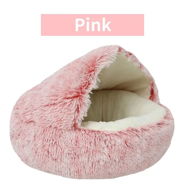 Soft Plush Pet Bed with Cover Round - Pet Mattress