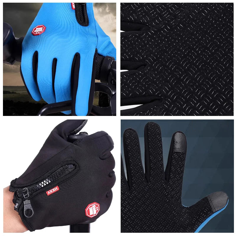 Winter Touchscreen Windproof Gloves - Non-Slip for Cycling & Driving