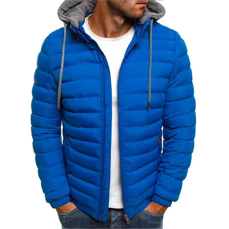 Men's Thick Warm Long Seleve Hooded Winter Zipper Jackets
