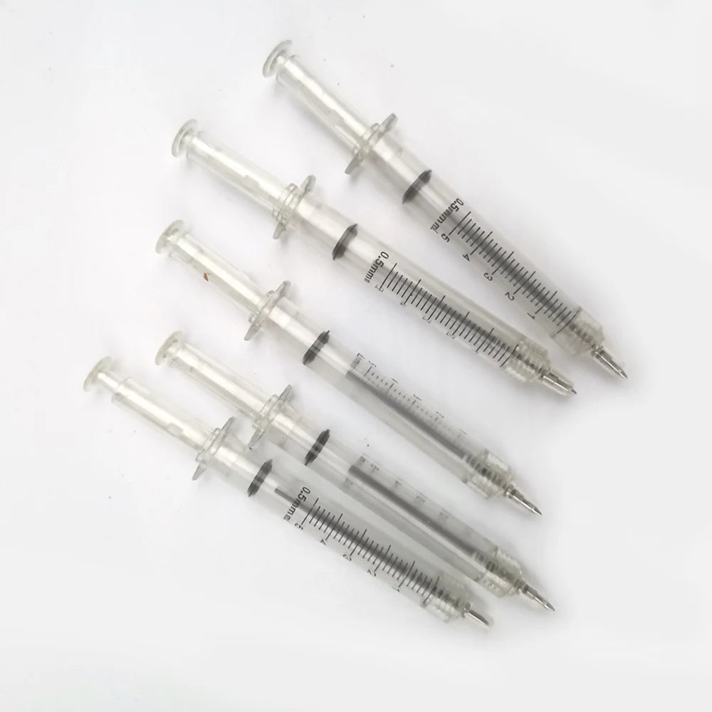 Kugelschreiber mit Krankenschwesterspritze, 0,5 mm Geltinte