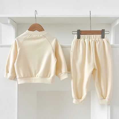 Baby-Unisex-Mode-Cartoon-Buchstaben-Kleidungssets