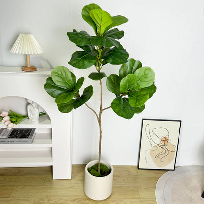 Arbre ficus artificiel 70/135 cm avec grandes feuilles de banyan 