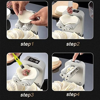 Electric Dumpling Maker with Spoon and Brush