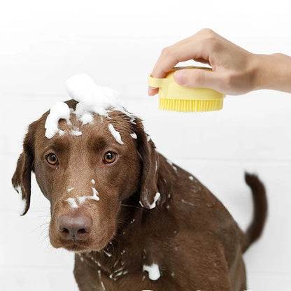 Duschbürste und Shampoo-Kamm für Haustiere