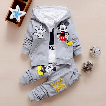 Mickey 3-teiliges Jungen-Set – Kapuzenpullover, T-Shirt und Hose