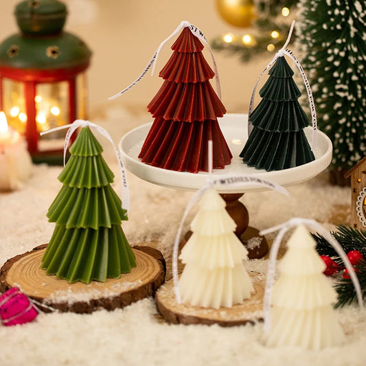 Bougies parfumées en spirale pour sapin de Noël – Cadeau de décoration d'intérieur festif 