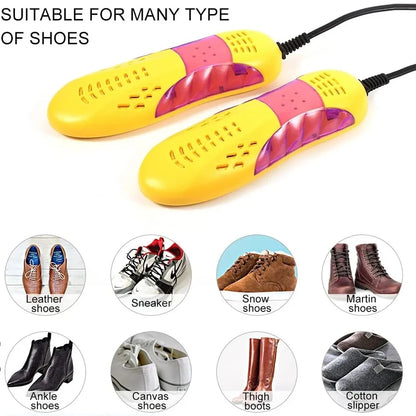 Electric Shoe Dryer and Deodorizer with Heat, UV Odor Eliminator, Dehumidifier, Foot Warmer Household Device