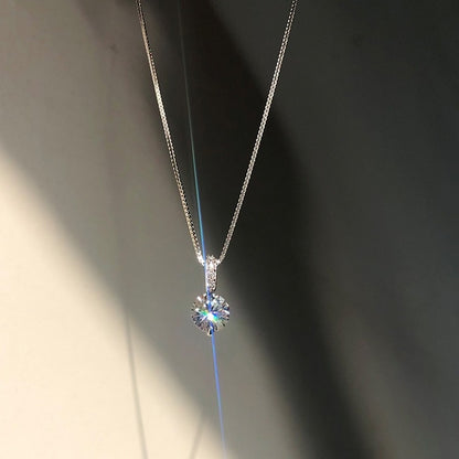Shimmering Geometric Drop Necklace