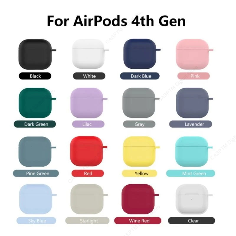 Weiche AirPods-Hülle aus TPU-Silikon – Haken der 4. Generation