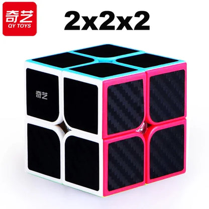 QiYi Dino Cube 3X3 Magic Speed ​​Cube - Jouet de puzzle professionnel sans autocollant pour enfants