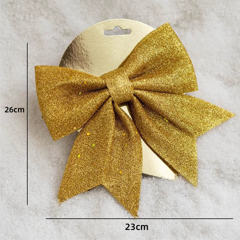 Décoration d'arbre de Noël étoiles à paillettes dorées/argentées