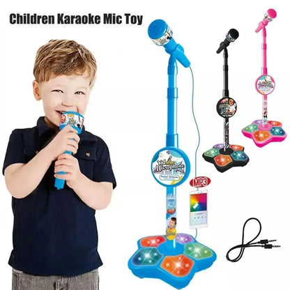 Kids Microphone with Stand Karaoke Music Instrument Educational Brain-Training Toy