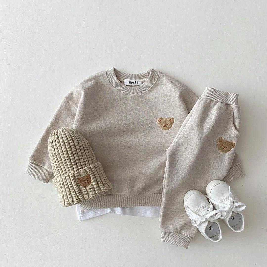 Ensemble de tenue d'automne pour tout-petits ours mignon