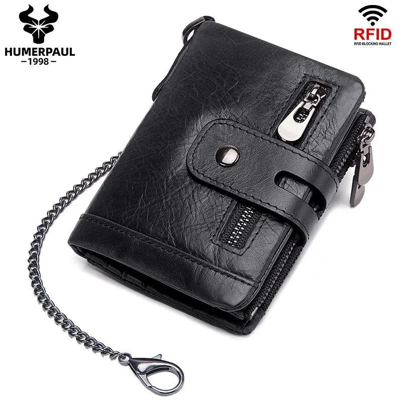 KOKANIA | Compact Genuine Leather Men's Wallet with Coin Pocket