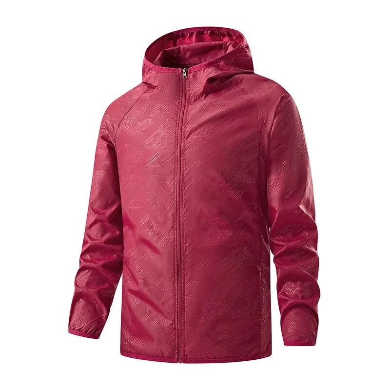 Veste de randonnée imperméable unisexe - Coupe-vent avec protection solaire 