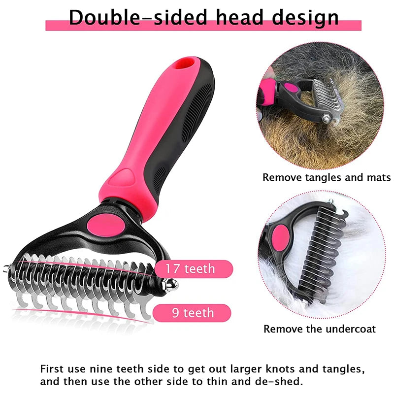 Pet Hair Remover & Grooming Brush