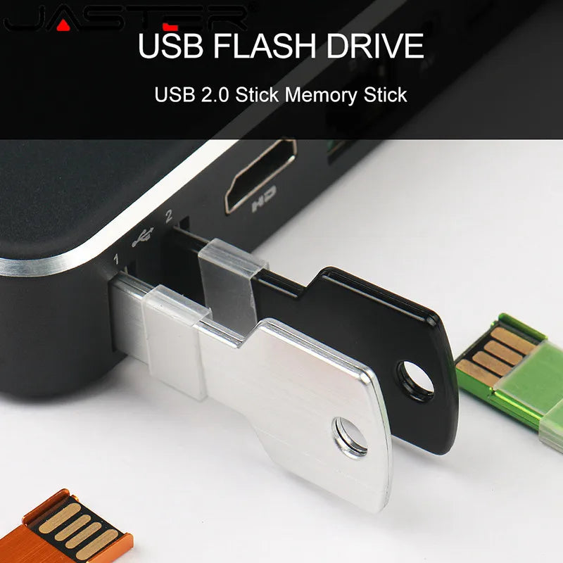 Tragbarer USB 2.0-Speicherstick aus Metall – mehrere Kapazitäten
