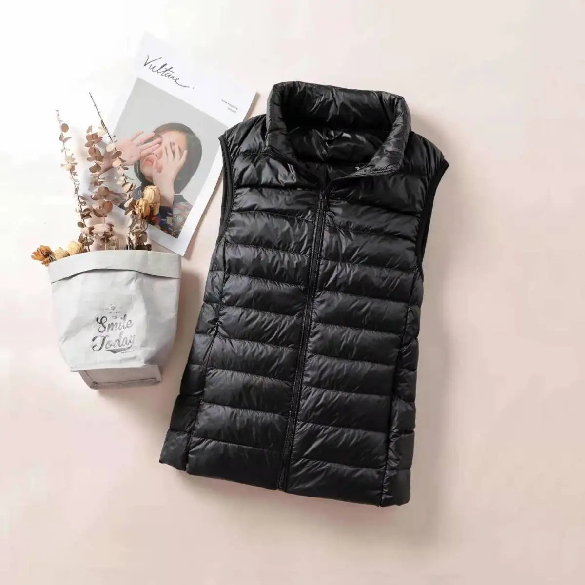 Women's Ultra-Light Slim Down Vest - Windproof & Portable