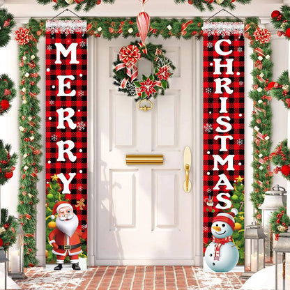 Merry Christmas Door Banner Hanging Decoration