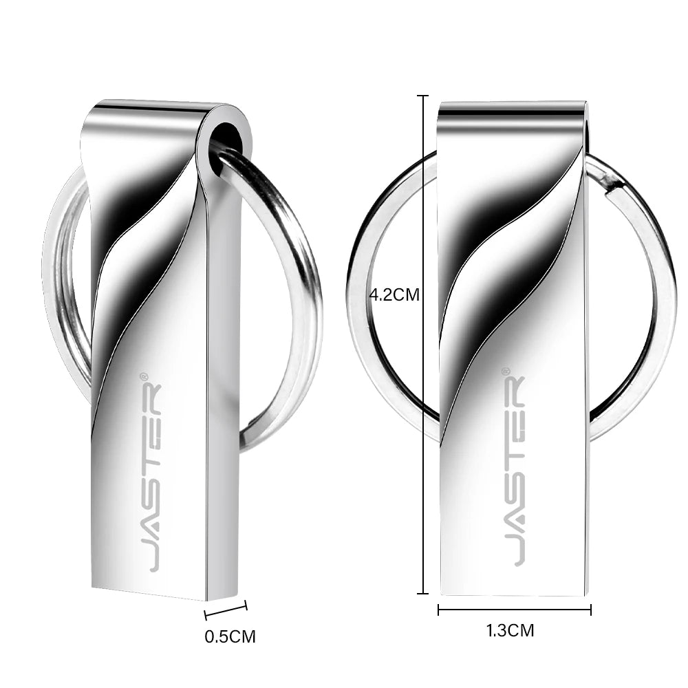 Mini-USB-Speicherstick aus Metall in Roségold, wasserfest, mit gratis Schlüsselring