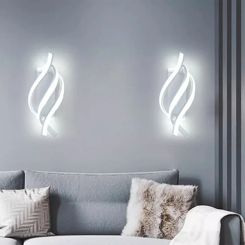 Applique murale LED minimaliste noire et blanche