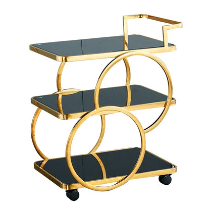 Metal Rolling Bar Kitchen Trolley