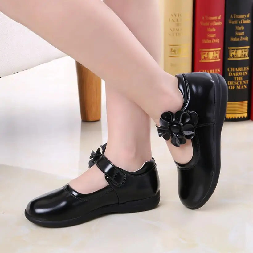 Girl's Leather School Shoes